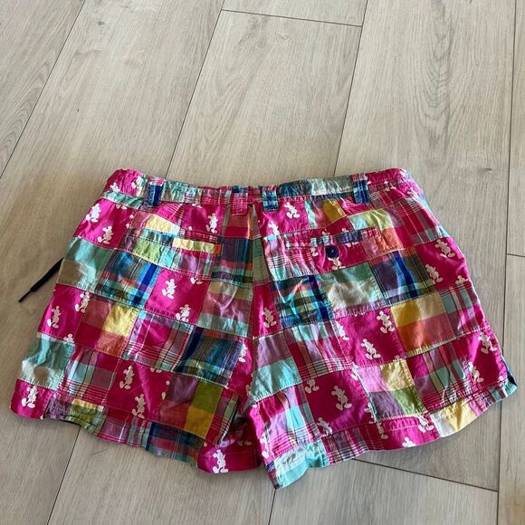 Walt Disney World Women's shorts Plaid Mickey Mouse Pink Patchwork size m - Picture 6 of 7